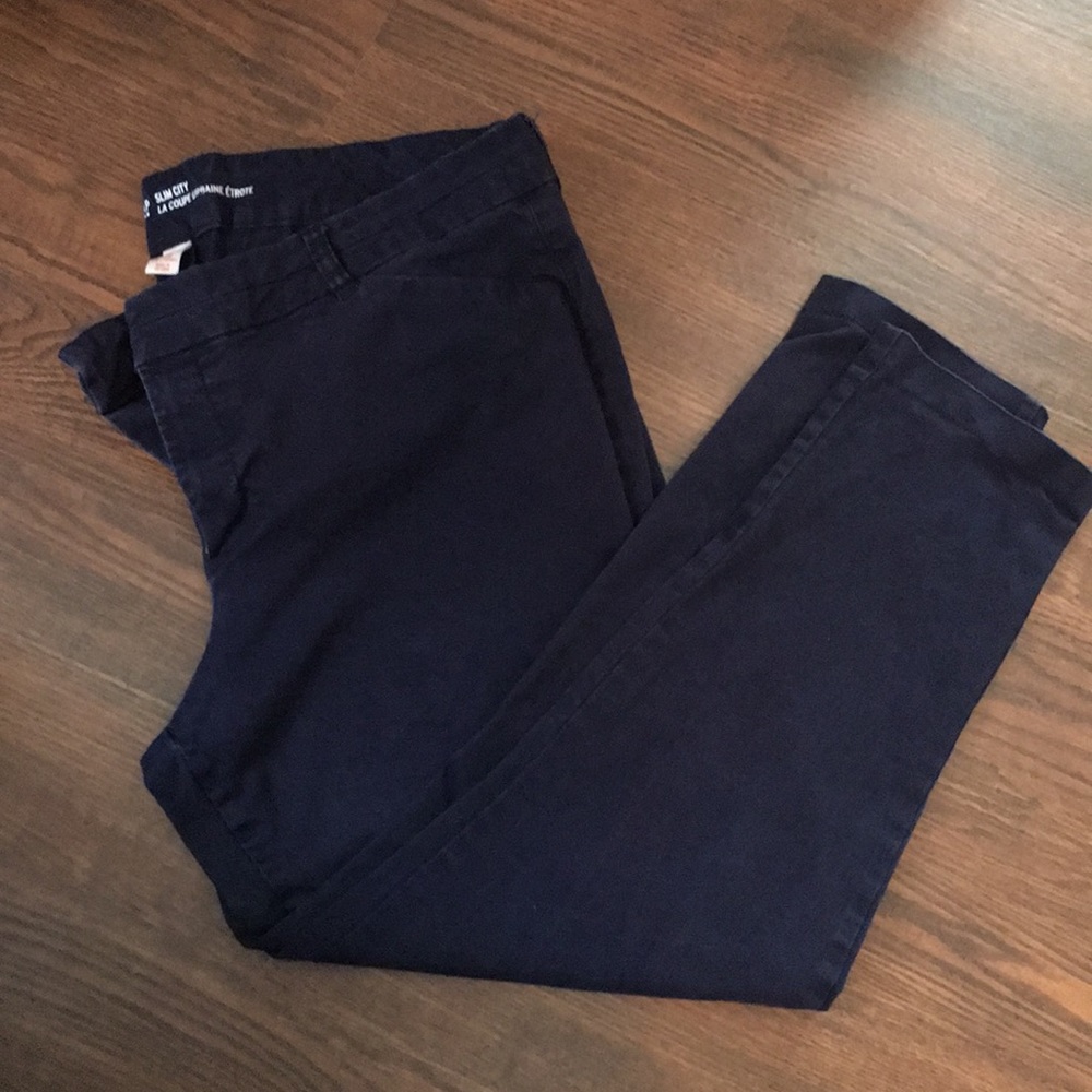 Gap navy khakis.